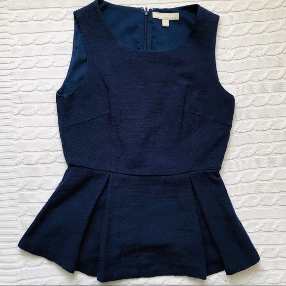 Banana Republic | Navy Blue | Peplum Blouse - Picture 2 of 4
